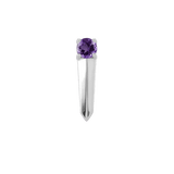 Gemmed Blade – 14K/18K Gold Gemstone Threadless End - piercing - zone.com