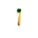 Gemmed Blade – 14K/18K Gold Gemstone Threadless End - piercing - zone.com