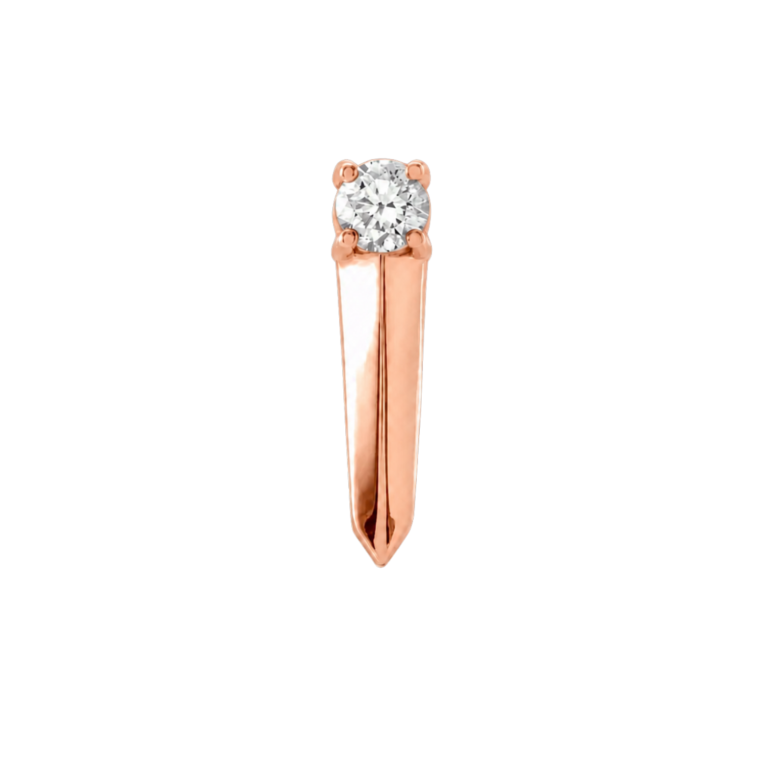 Gemmed Blade – 14K Gold Threadless/Threaded End