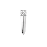 Gemmed Blade – 14K Gold Threadless/Threaded End