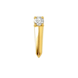 Gemmed Blade – 14K Gold Threadless/Threaded End