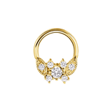 Gemmed Butterfly Seamless Ring – 14K Gold Seven - Gem Design - piercing - zone.com