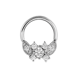 Gemmed Butterfly Seamless Ring – 14K Gold Seven-Gem Design - piercing-zone.com