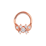 Gemmed Butterfly Seamless Ring – 14K Gold Seven - Gem Design - piercing - zone.com