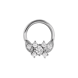 Gemmed Butterfly Seamless Ring – 14K Gold Seven - Gem Design - piercing - zone.com