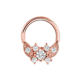 Gemmed Butterfly Seamless Ring – 14K Gold Seven-Gem Design