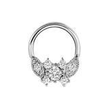 Gemmed Butterfly Seamless Ring – 14K Gold Seven-Gem Design