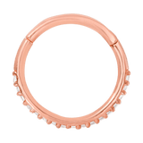 Gemmed Classic Pavé – 14K & 18K Gold Clicker Ring - piercing - zone.com
