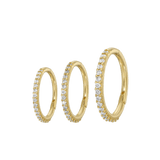 Gemmed Classic Pavé – 14K & 18K Gold Clicker Ring - piercing - zone.com