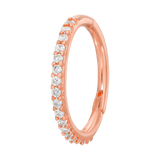 Gemmed Classic Pavé – 14K & 18K Gold Clicker Ring - piercing - zone.com