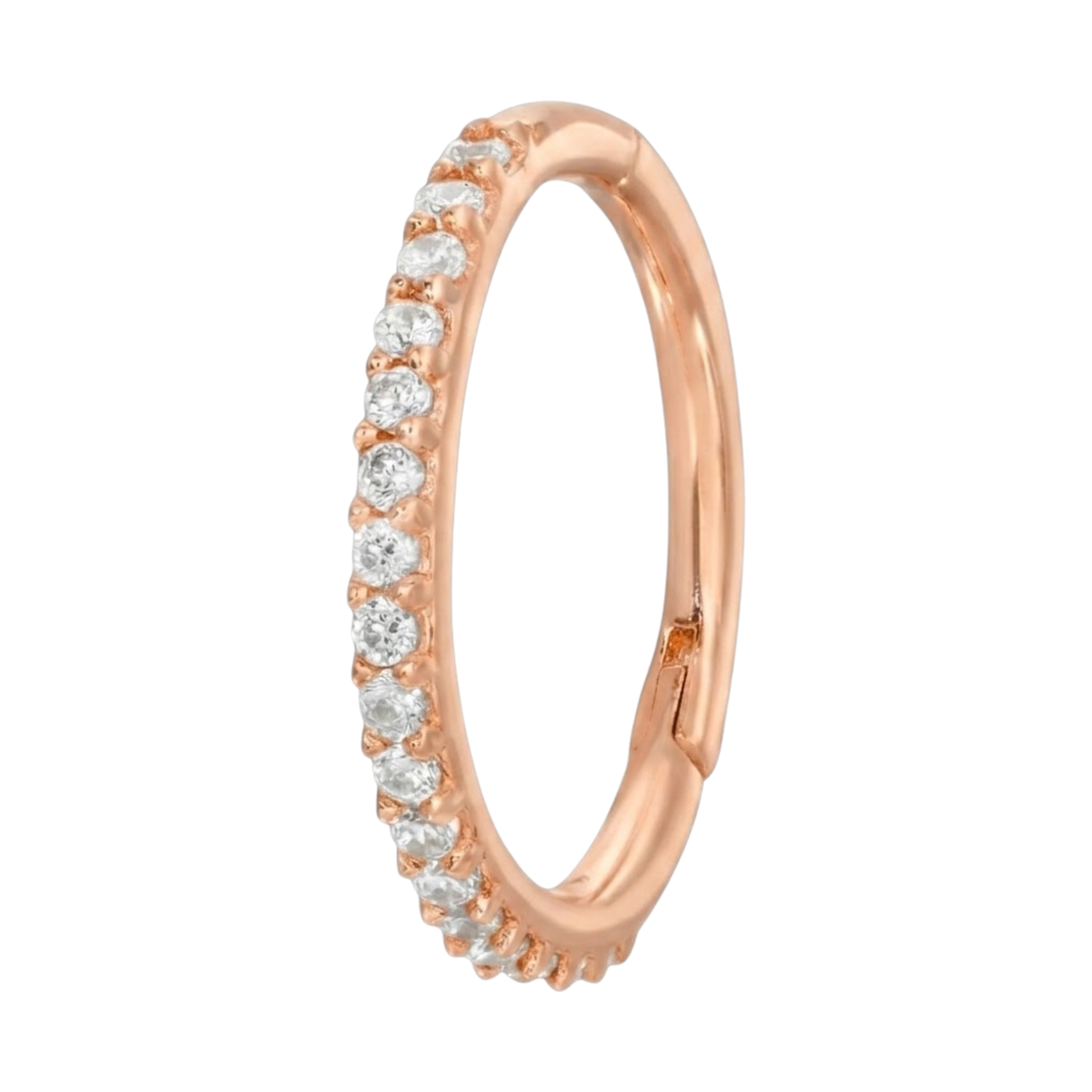 Gemmed Classic Pavé – 14K & 18K Gold Clicker Ring