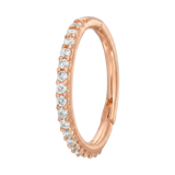 Gemmed Classic Pavé – 14K & 18K Gold Clicker Ring