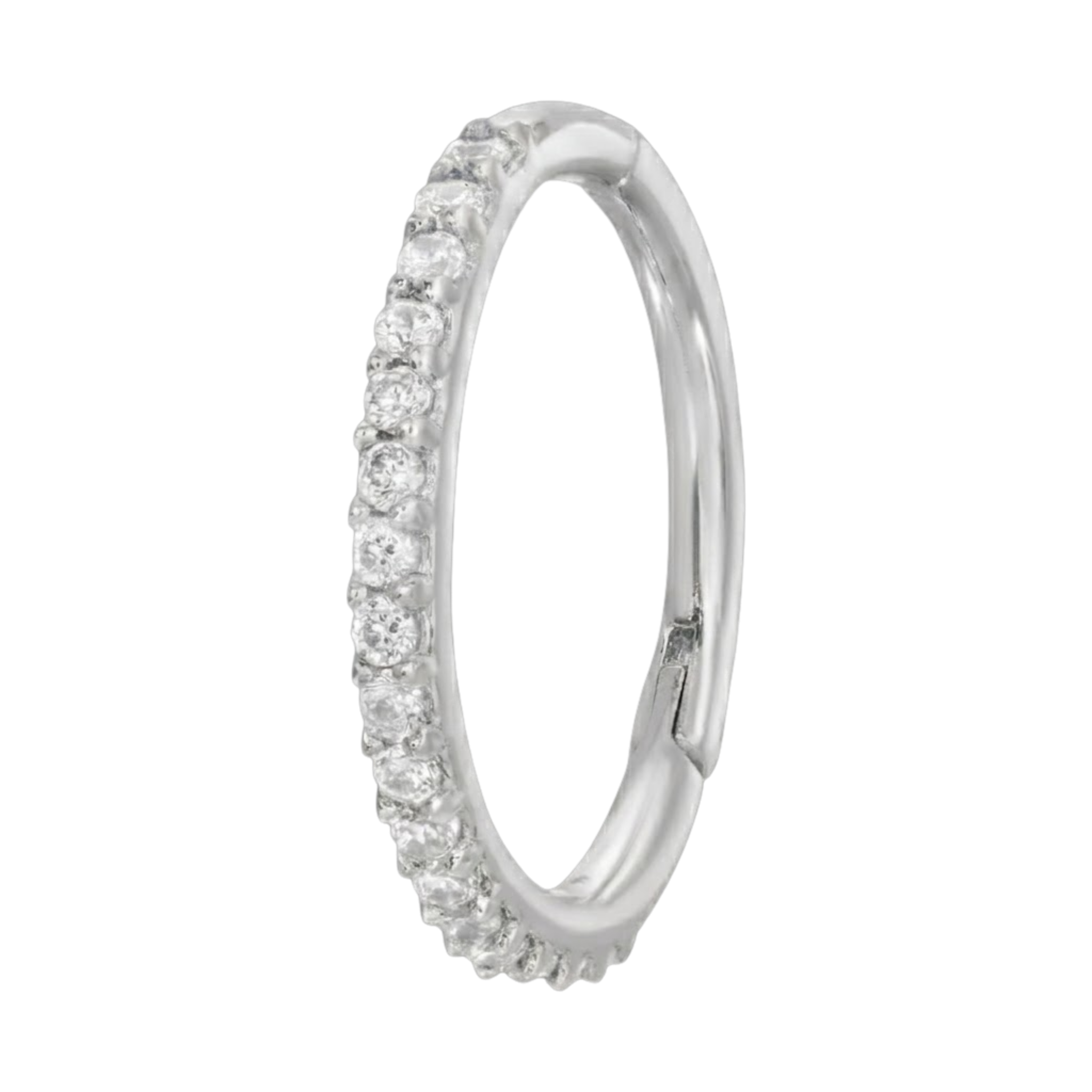 Gemmed Classic Pavé – 14K & 18K Gold Clicker Ring