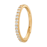 Gemmed Classic Pavé – 14K & 18K Gold Clicker Ring