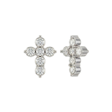 Gemmed Cross – 14K Gold Threadless/Threaded End
