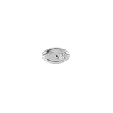 Gemmed Oval – 14K Gold Threadless/Threaded End - piercing-zone.com