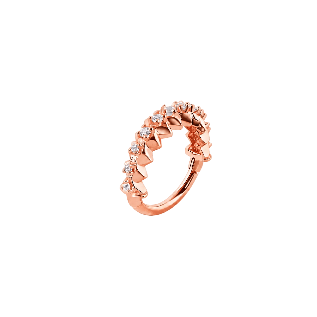 Gemmed Spikes Clicker - 14K/18K Gold Gem Clicker Ring - piercing-zone.com