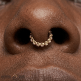 Gemmed Spikes Clicker - 14K/18K Gold Gem Clicker Ring - piercing - zone.com
