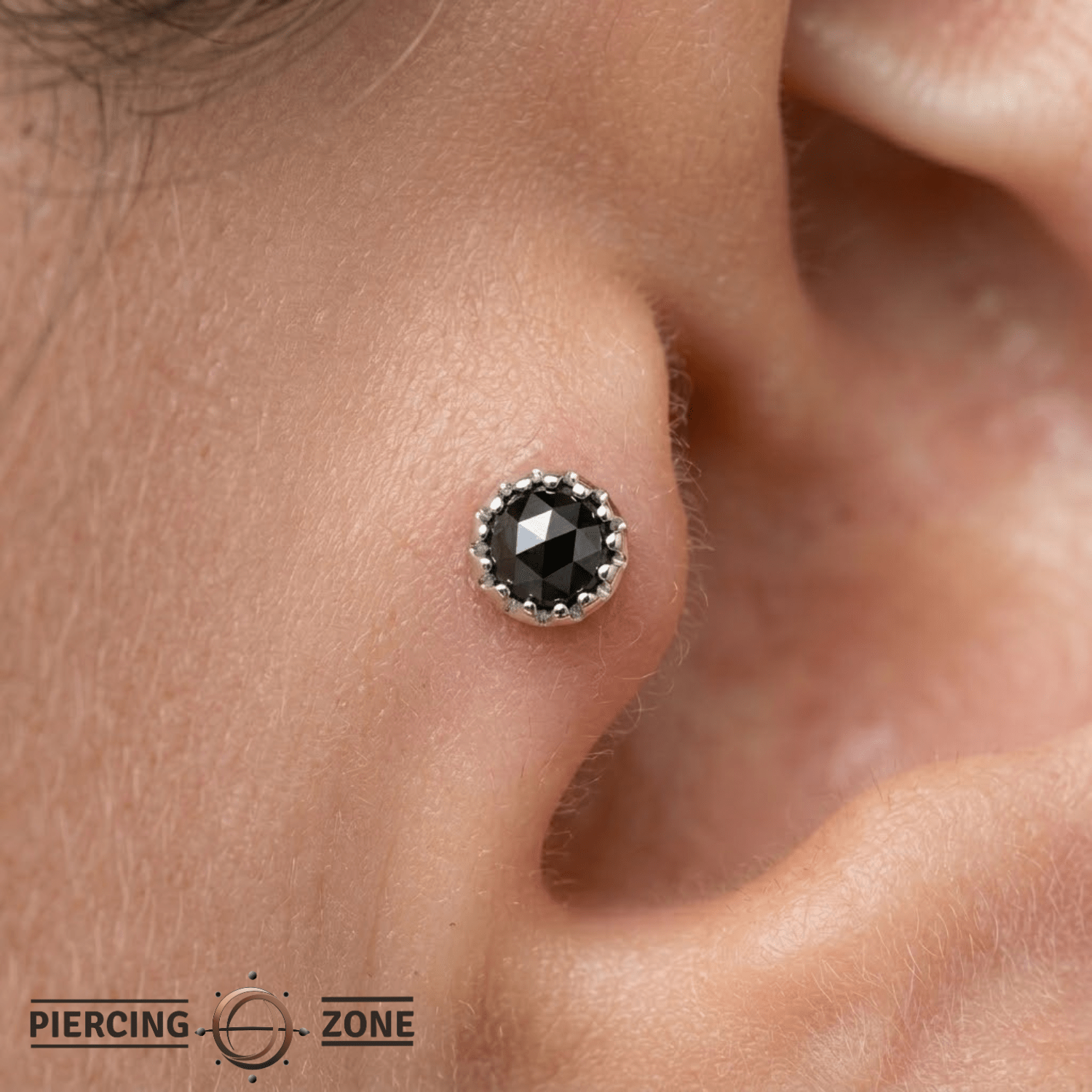 Georgina Pin - 14K Gold Gem Threadless End - piercing - zone.com