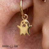 Ghost – 14K & 18K Gold Charm - piercing - zone.com