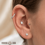 Ghost – 14K Gold Threadless & Threaded End - piercing - zone.com