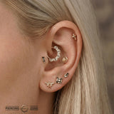 Gilty Pleasure – Amethyst + Diamond – 14K Gold Clicker - piercing - zone.com