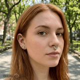 Gilty Pleasure – London Blue Topaz + Diamond – 14K Gold Clicker - piercing - zone.com