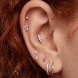 Gimme More – CZ & Swarovski Sparkle – 14K Gold Threadless End - piercing - zone.com