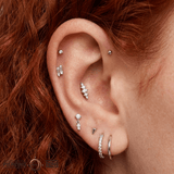 Gimme More – CZ & Swarovski Sparkle – 14K Gold Threadless End - piercing - zone.com