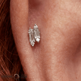 Gimme More – CZ & Swarovski Sparkle – 14K Gold Threadless End - piercing - zone.com