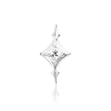 Ginia – White CZ Starpoint – 14K Gold Threadless End - piercing - zone.com