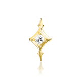 Ginia – White CZ Starpoint – 14K Gold Threadless End - piercing - zone.com
