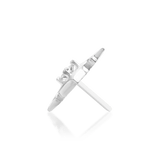 Ginia – White CZ Starpoint – 14K Gold Threadless End - piercing - zone.com