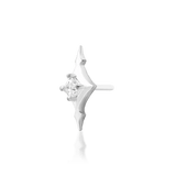 Ginia – White CZ Starpoint – 14K Gold Threadless End - piercing - zone.com
