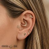 Glamorize – Tufted Texture Seam Ring – 14K Gold - piercing - zone.com