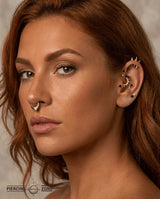 Glamorize – Tufted Texture Seam Ring – 14K Gold - piercing - zone.com