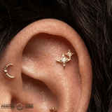 Glamour Pin – 14K Gold Threadless End - piercing - zone.com