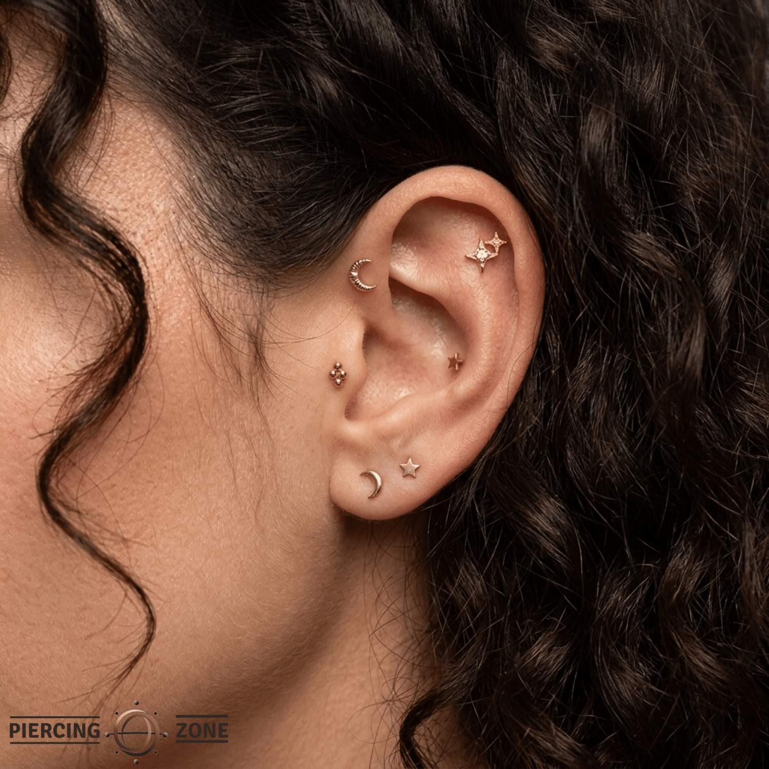 Glamour Pin – 14K Gold Threadless End - piercing - zone.com