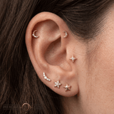 Glitz Pin - 14K Gold Gem Threadless End - piercing - zone.com