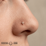 Glitz Pin - 14K Gold Gem Threadless End - piercing - zone.com