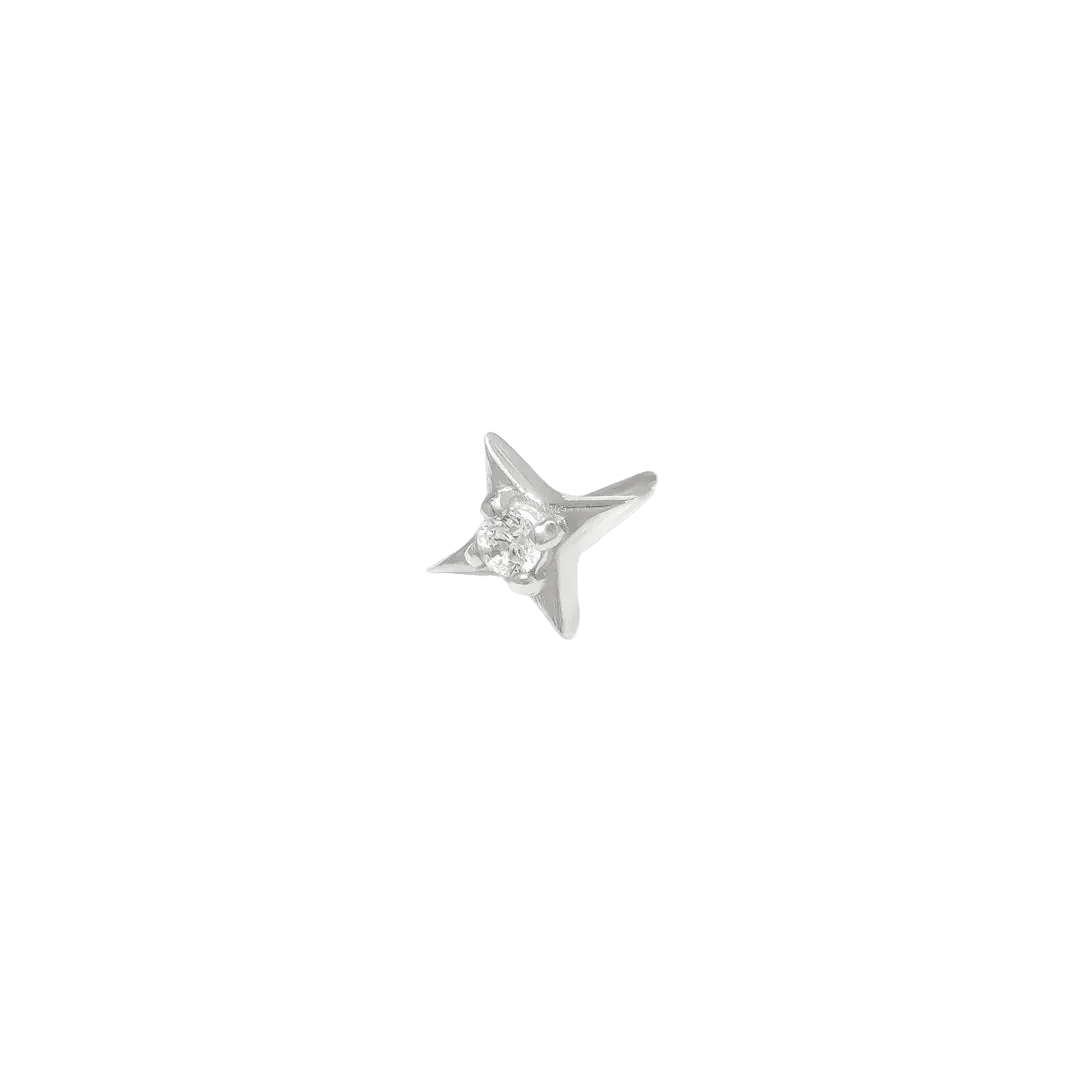 Glitz Pin - 14K Gold Gem Threadless End - piercing - zone.com
