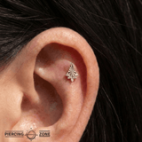 Glow – Diamond – 14K Gold Threadless End - piercing - zone.com
