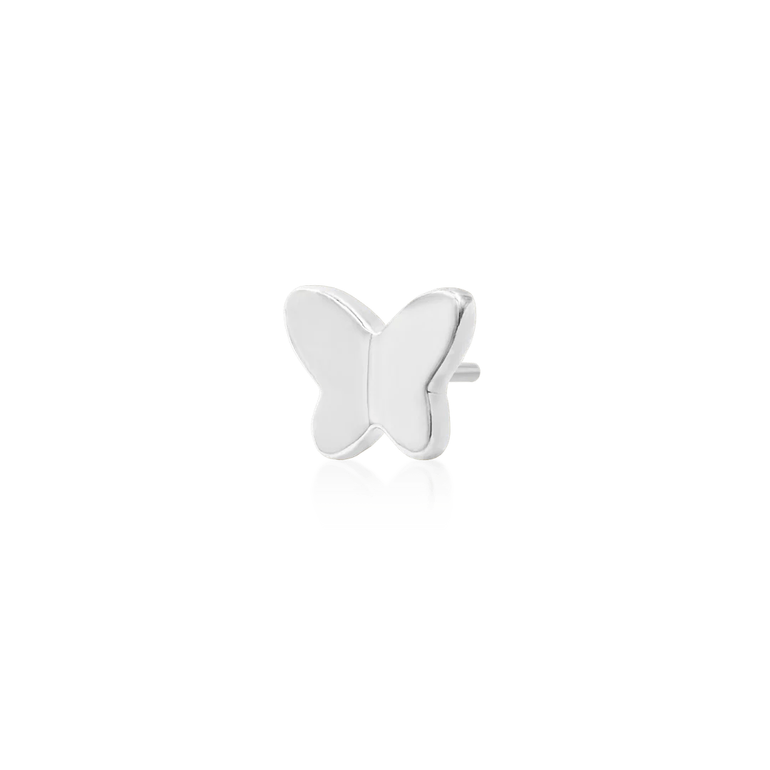 Gold Butterfly – 14K Gold Threadless End - piercing - zone.com