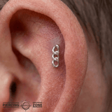 Gold Chain – Minimalist Draped – 14K Gold Threadless End - piercing - zone.com