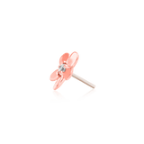 Gold CZ Flower – 14K Gold Threadless End - piercing - zone.com