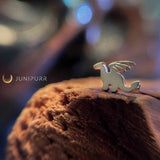 Gold Dragon – Mythic Silhouette – 14K Gold Threadless End - piercing - zone.com
