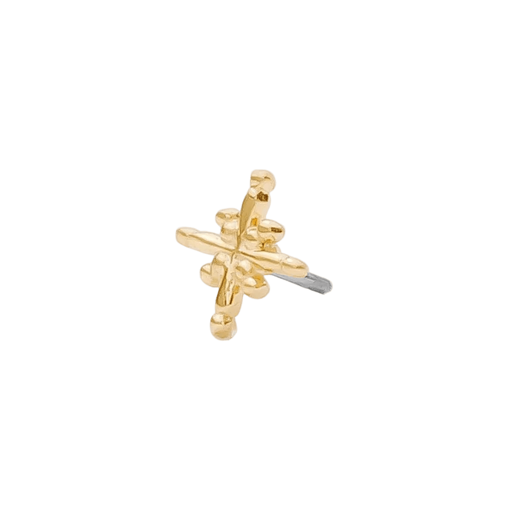 Gold Dust Pin - 14K Gold Threadless End - piercing - zone.com
