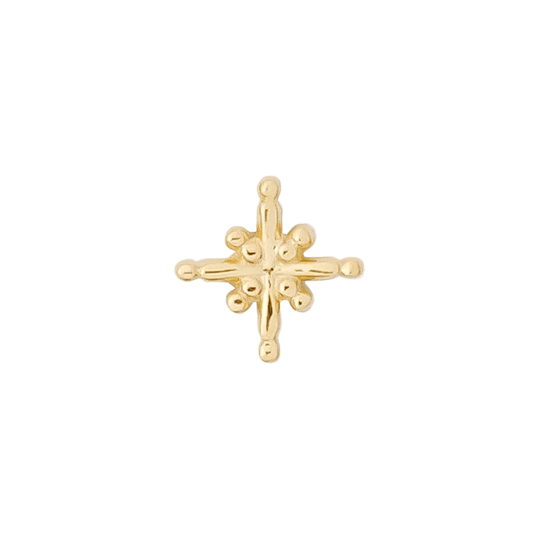 Gold Dust Pin - 14K Gold Threadless End - piercing - zone.com
