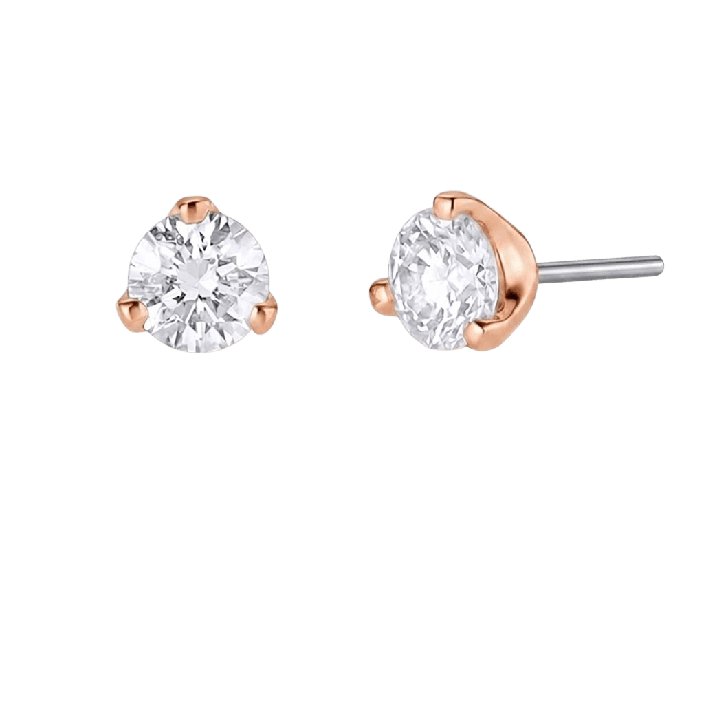 Gold Prong Gem End - 18K Faceted Gem Threadless/Threaded End - piercing - zone.com
