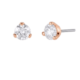 Gold Prong Gem End - 18K Faceted Gem Threadless/Threaded End - piercing - zone.com
